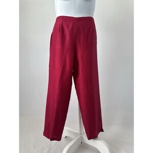 Women's Pink Sz: 18W Vision Apparel 100% Silk Cigarette Ankle Pants (b62)